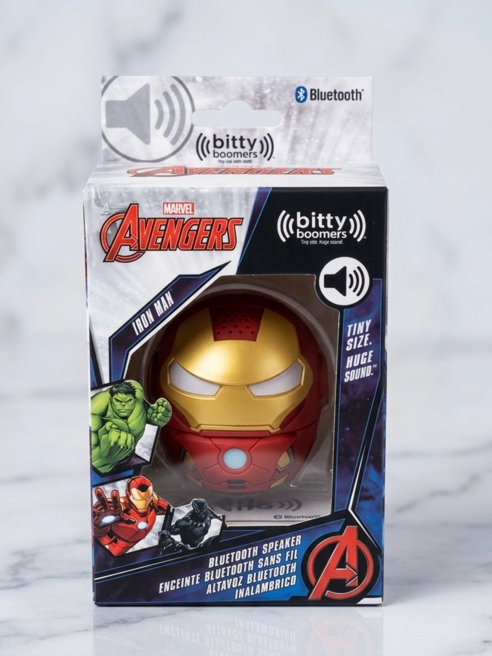 Marvel Avengers Iron Man Yellow Red Bluetooth Speaker (bitty boomers)